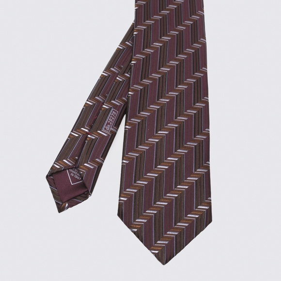 BRIONI Silk Dégradé Tie in Purple/Brown Made in Italy - Picture 1 of 4